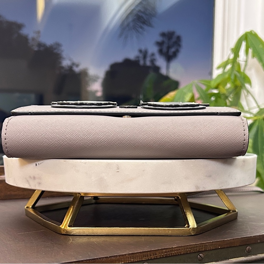 kate spade taupe owl crossbody with gold and cream accents - Picture 5 of 14